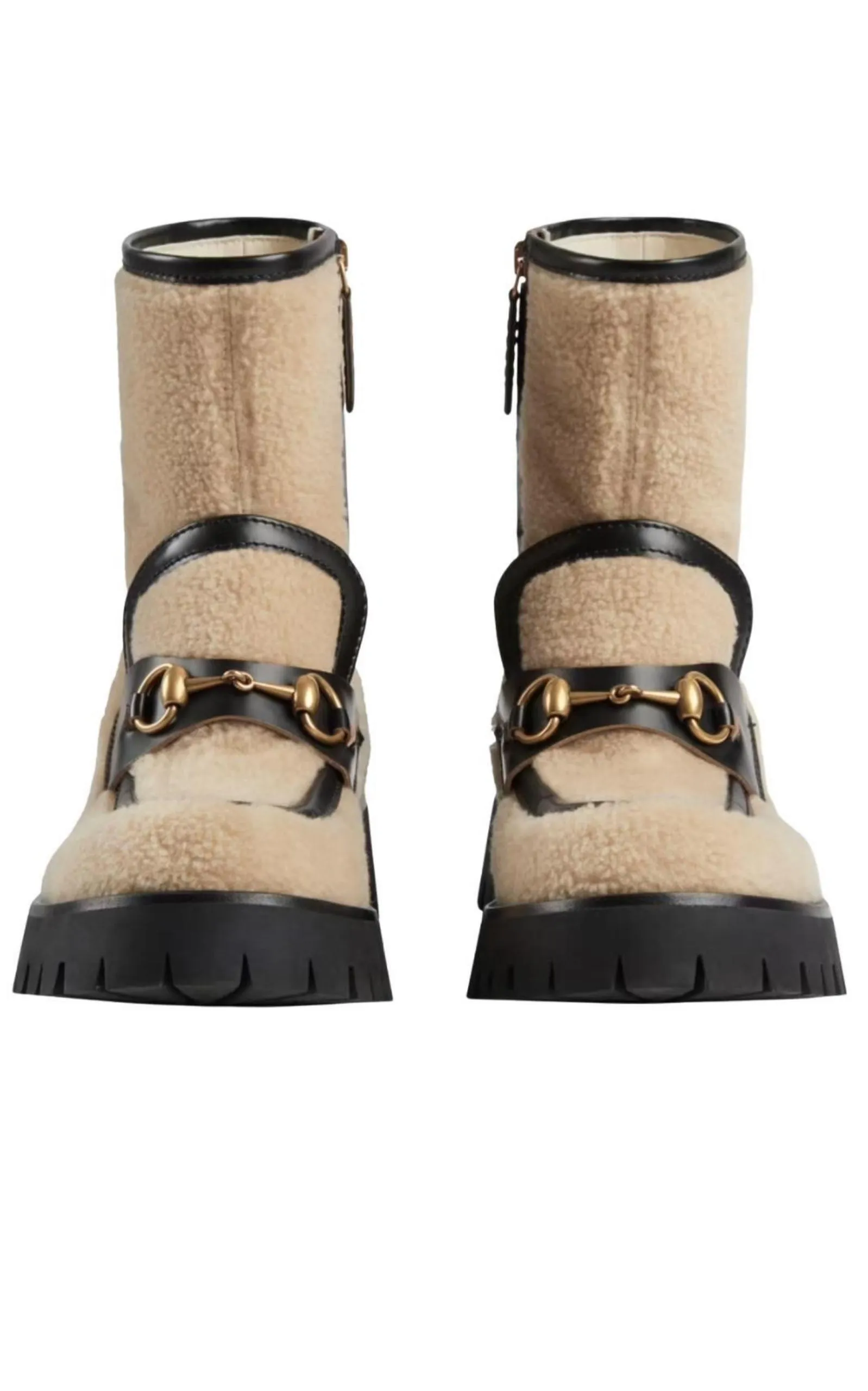 Ankle Boots With Horsebit In Neutrals