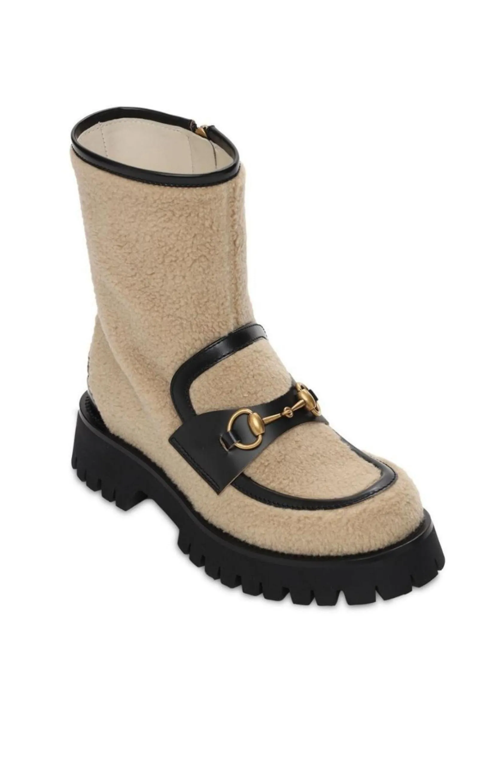Ankle Boots With Horsebit In Neutrals
