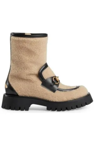 Ankle Boots With Horsebit In Neutrals