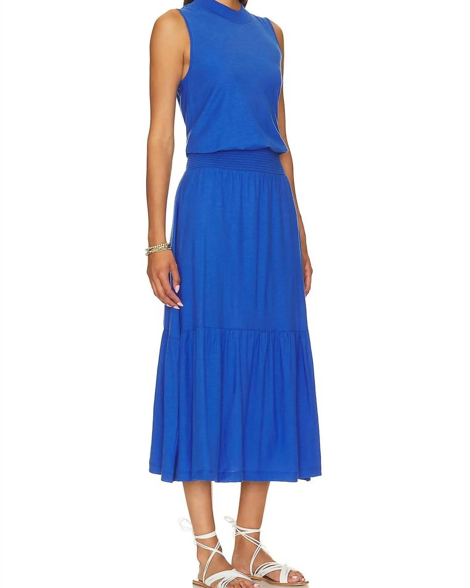 Barrett 90'S Midi Dress in Blue Bottle | Blue Bottle
