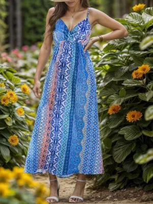 Breezy Beauty Sweetheart Neck Backless Cami Maxi Dress