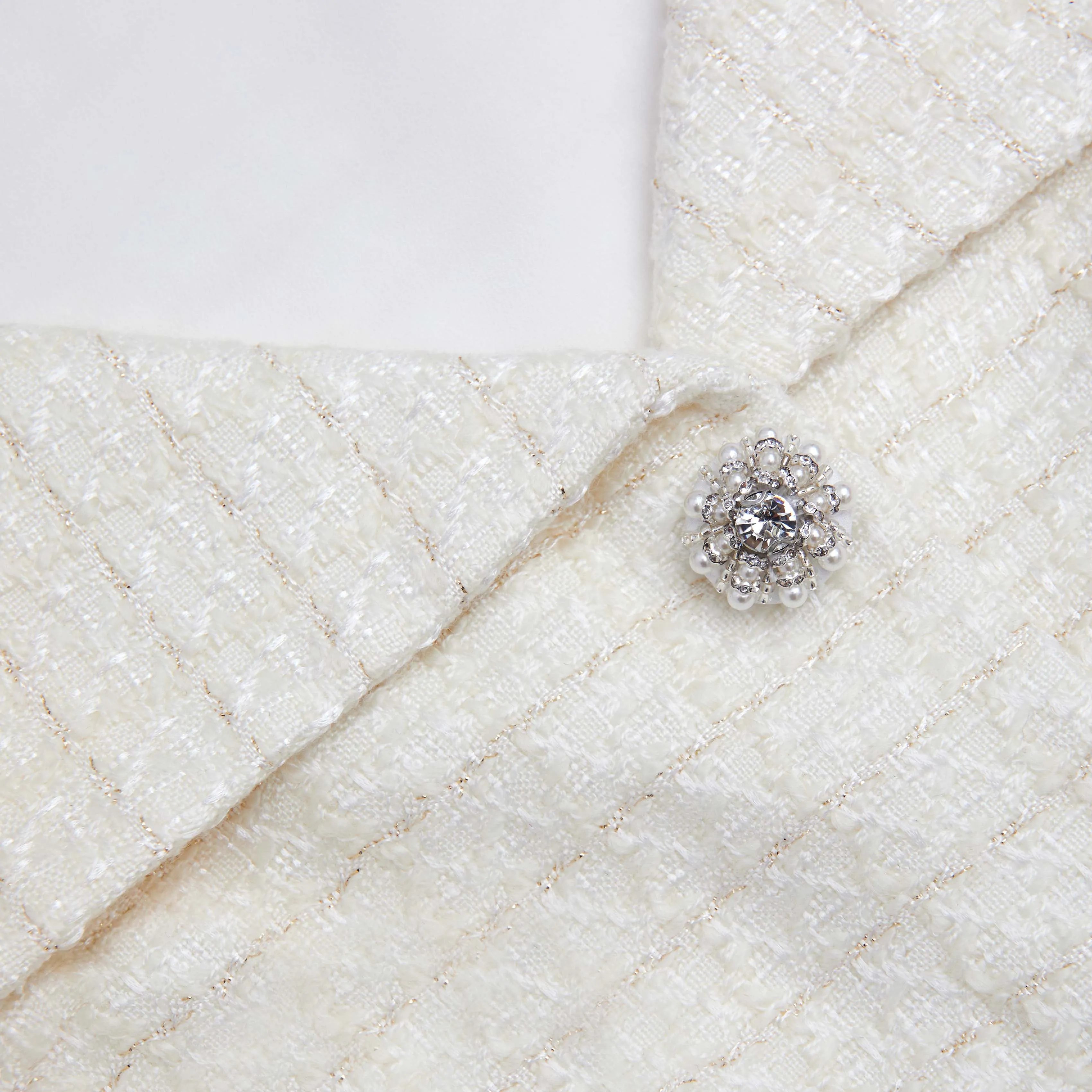 Cream Boucle Top