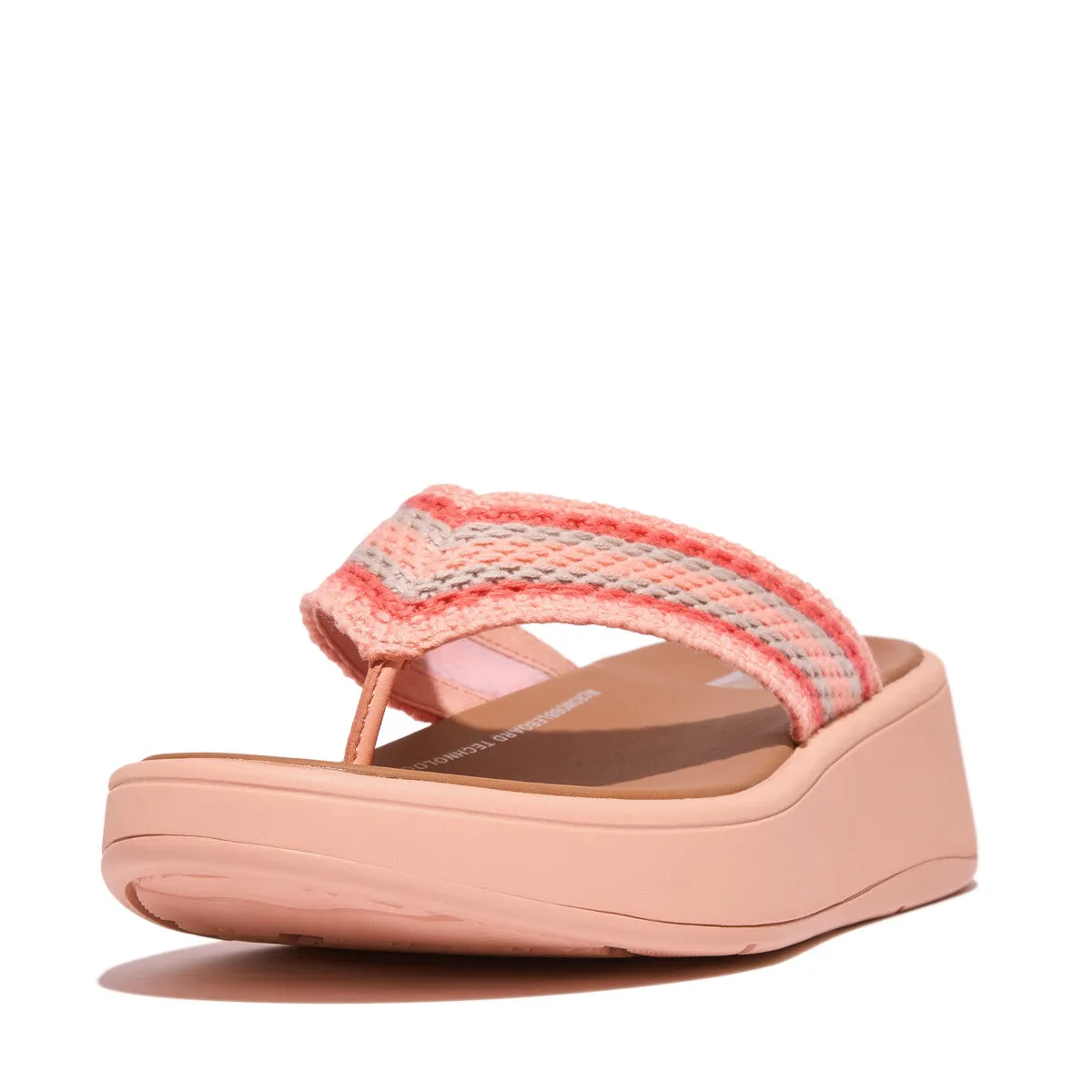 F-MODE Crochet Flatform Toe-Post Sandals