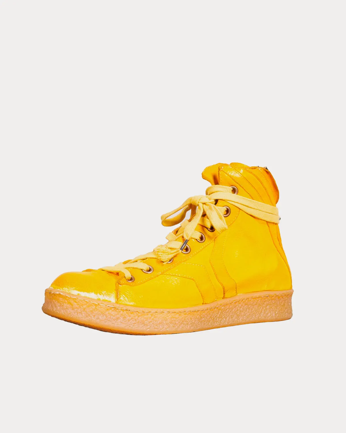 Grit Yellow Mid Top Sneakers