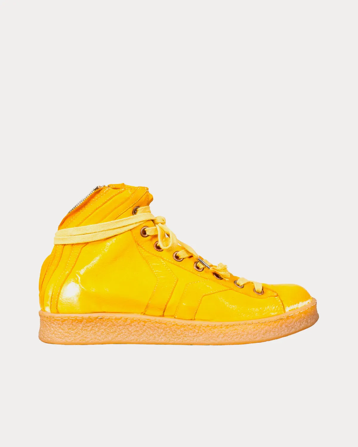 Grit Yellow Mid Top Sneakers