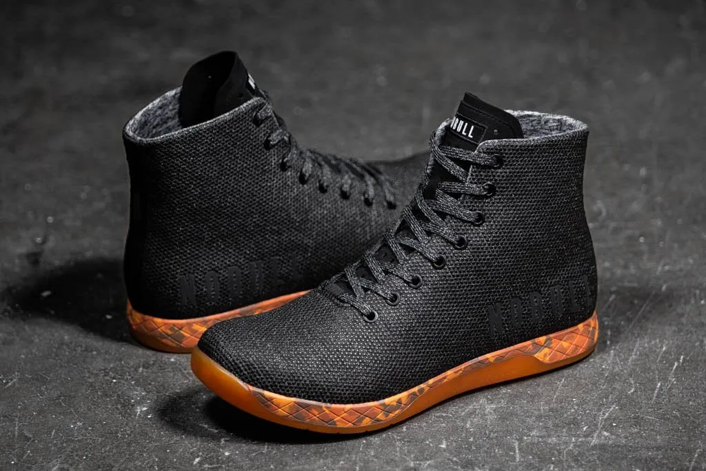 HIGH-TOP BLACK HEATHER ORANGE TRAINER (WOMEN'S)