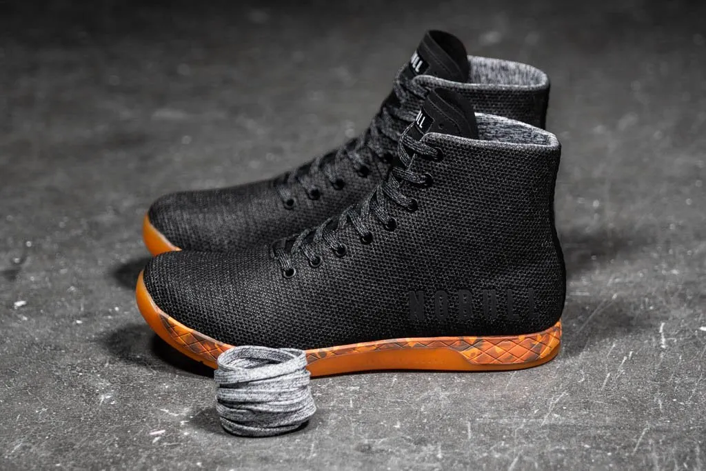 HIGH-TOP BLACK HEATHER ORANGE TRAINER (WOMEN'S)