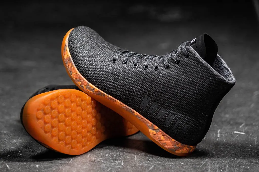 HIGH-TOP BLACK HEATHER ORANGE TRAINER (WOMEN'S)
