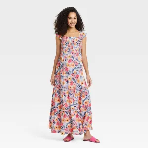 Isabel Maternity By Ingrid & Isabel Ruffle Short Sleeve Smocked Maternity Dress