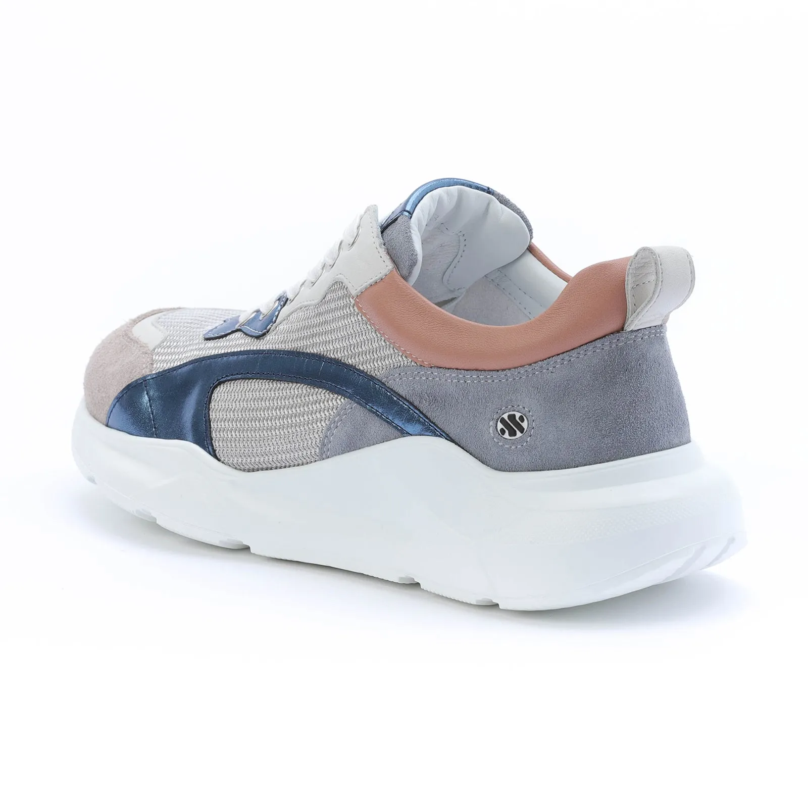 IZZI platform sneaker - grey and pink