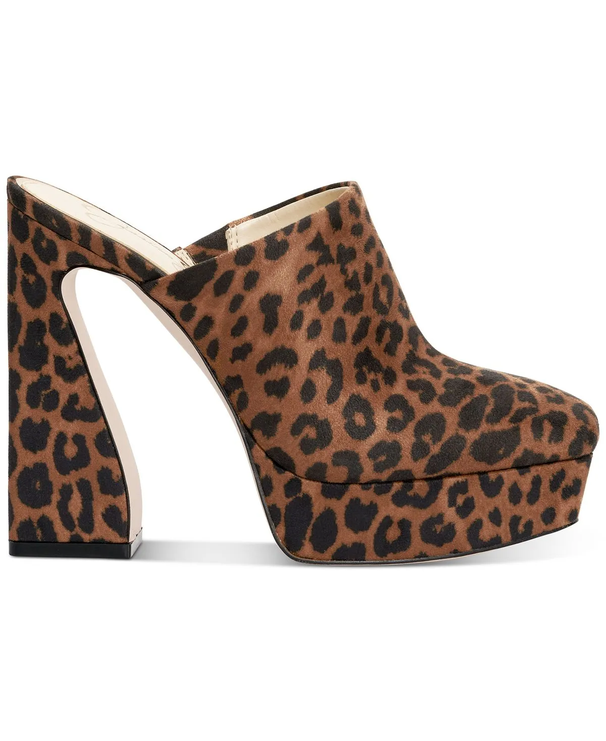 Jessica Simpson Denima Natural Block Heel Slip On Squared Toe Heeled Sandals