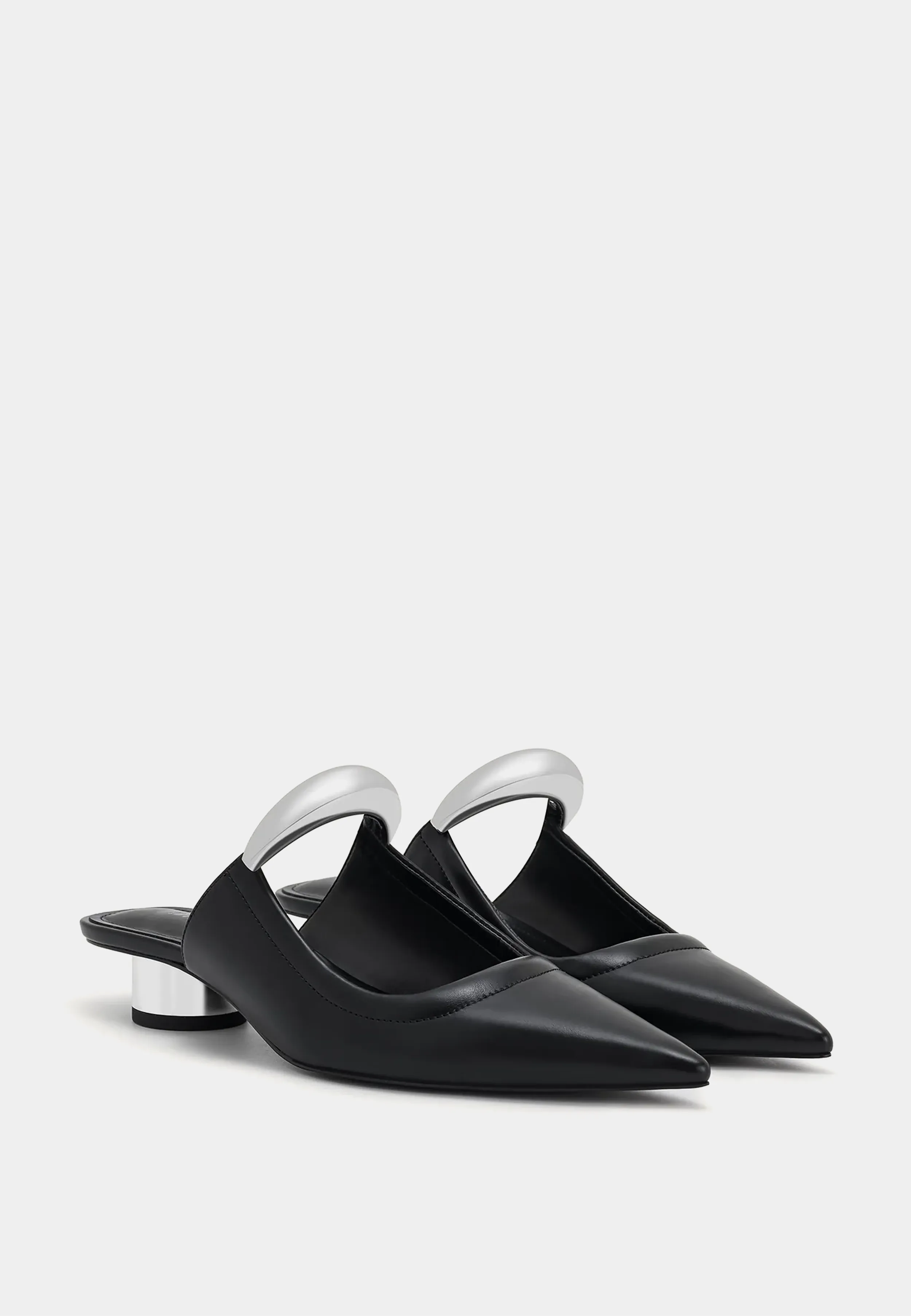 Jw Pei Helena Pierced Mules Black