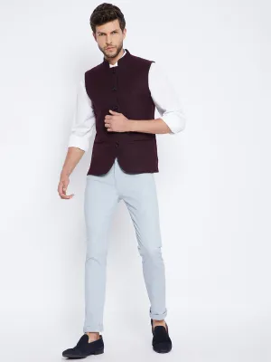 Maroon Reversible Waistcoat