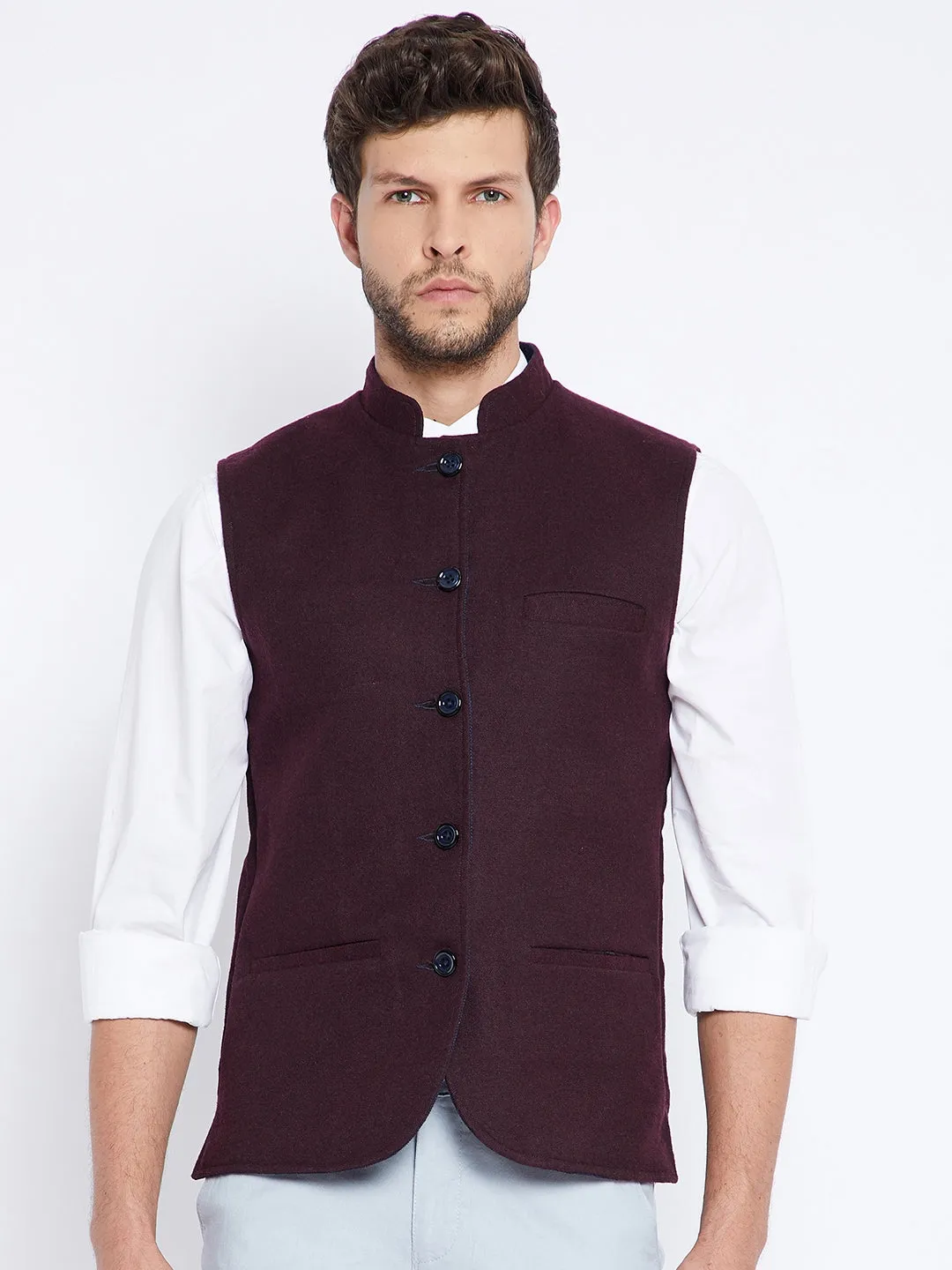 Maroon Reversible Waistcoat