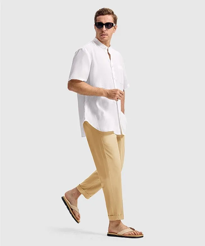 Men's Breezy Linen-Blend Casual Pants