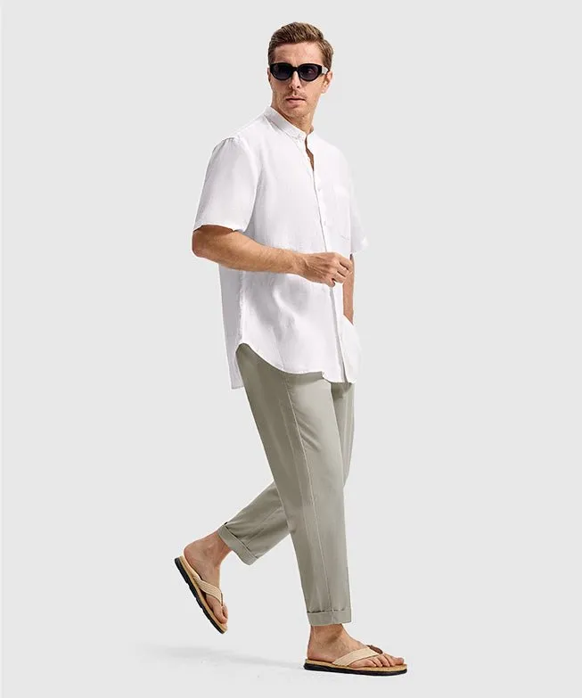 Men's Breezy Linen-Blend Casual Pants