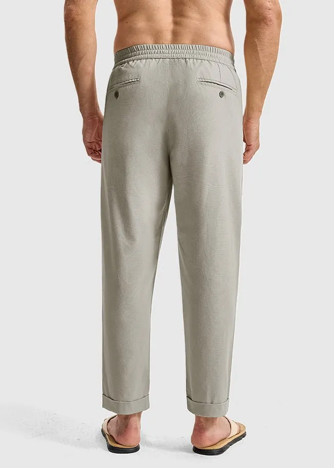 Men's Breezy Linen-Blend Casual Pants