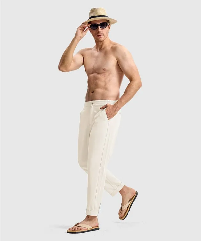 Men's Breezy Linen-Blend Casual Pants