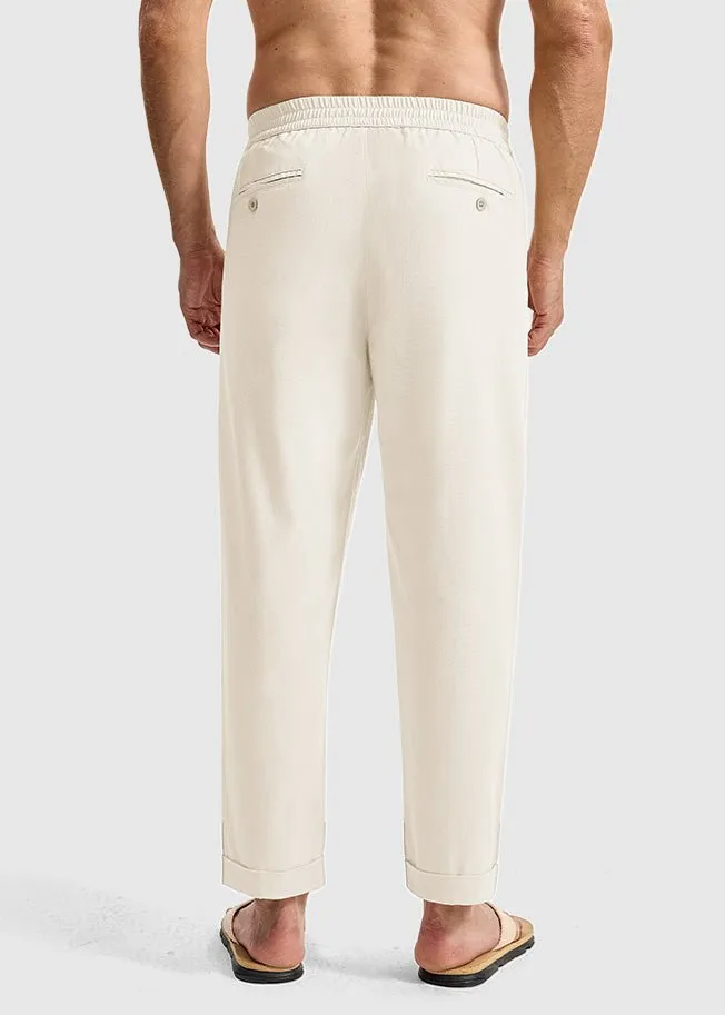 Men's Breezy Linen-Blend Casual Pants