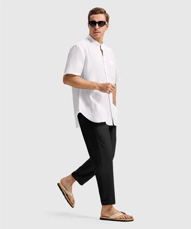 Men's Breezy Linen-Blend Casual Pants