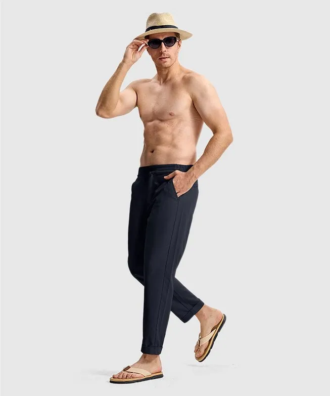 Men's Breezy Linen-Blend Casual Pants