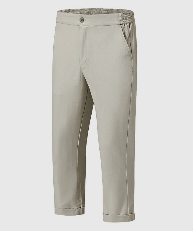 Men's Breezy Linen-Blend Casual Pants