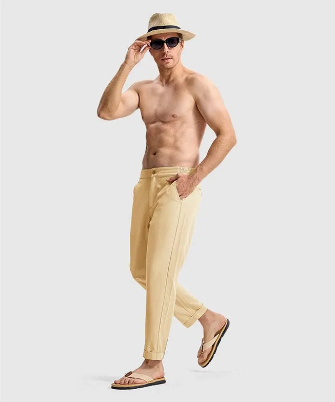 Men's Breezy Linen-Blend Casual Pants