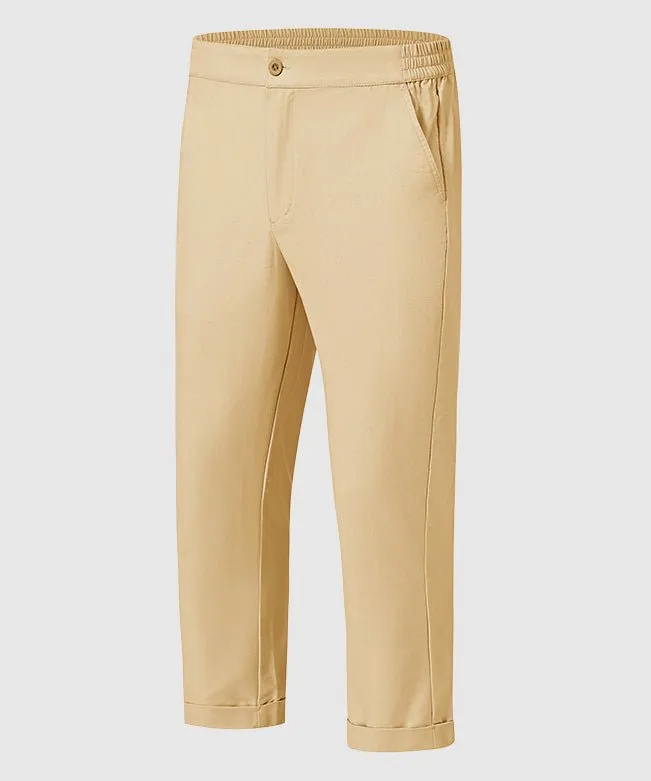 Men's Breezy Linen-Blend Casual Pants