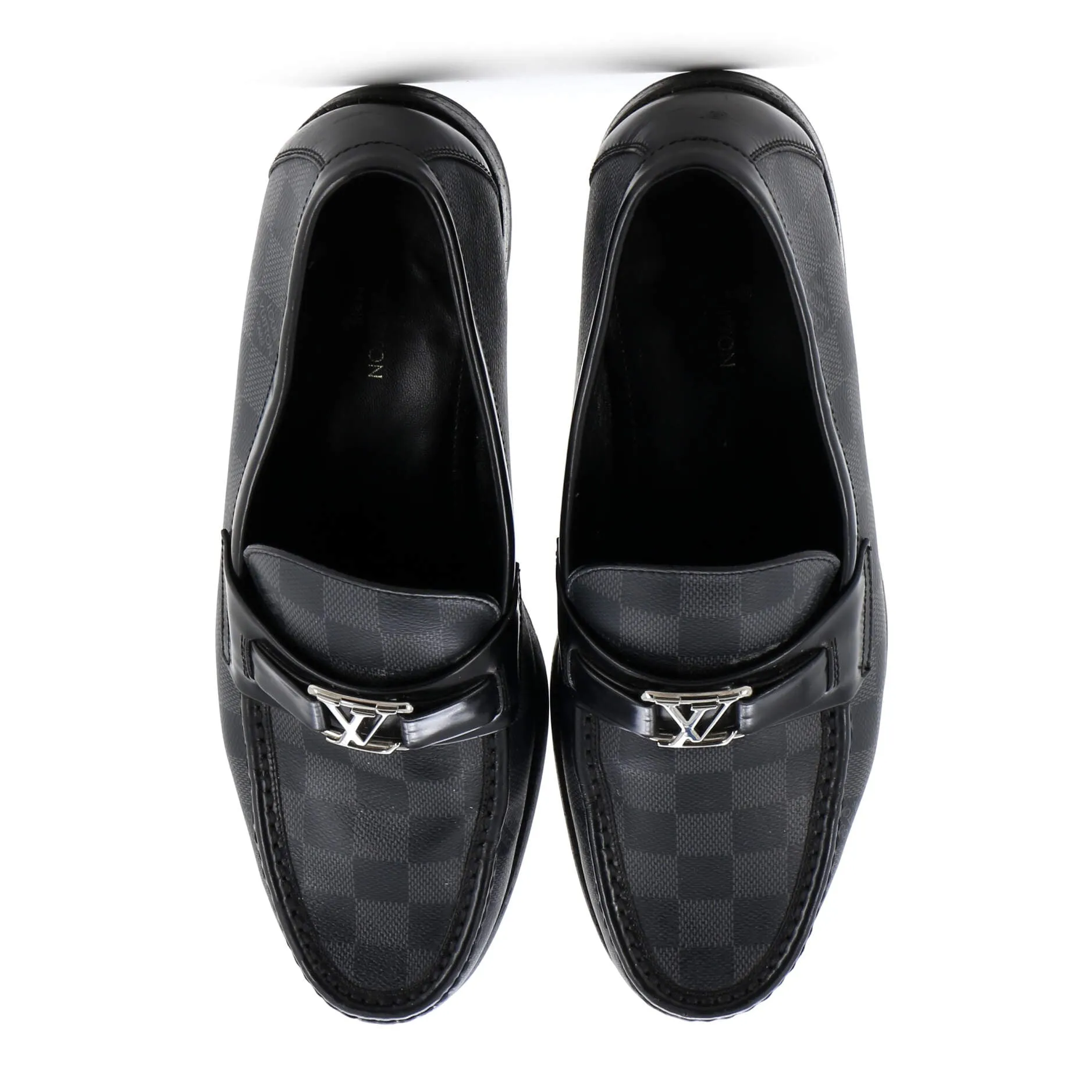 Men's Major Loafers Giant Damier Graphite with Leather