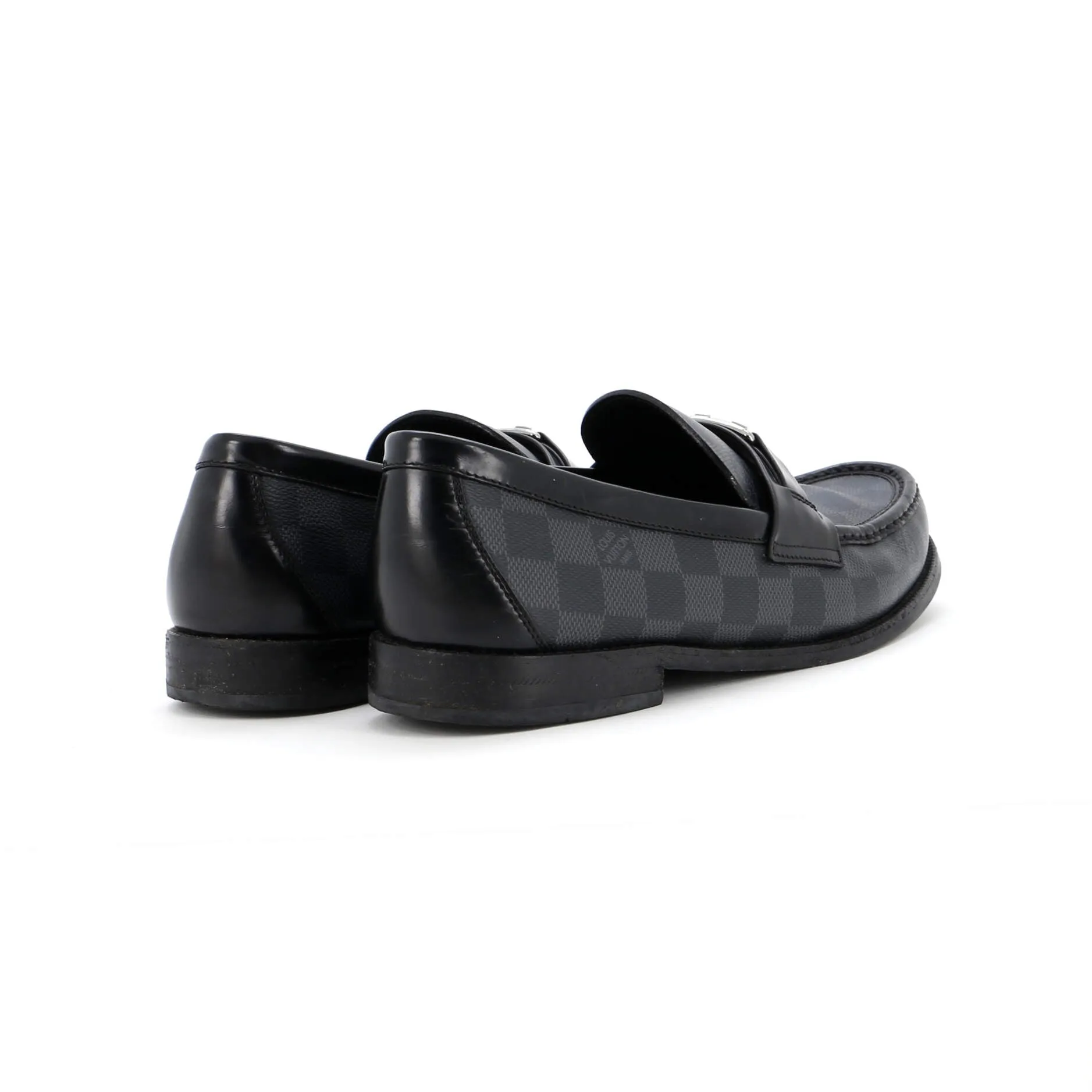 Men's Major Loafers Giant Damier Graphite with Leather