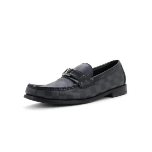 Men's Major Loafers Giant Damier Graphite with Leather