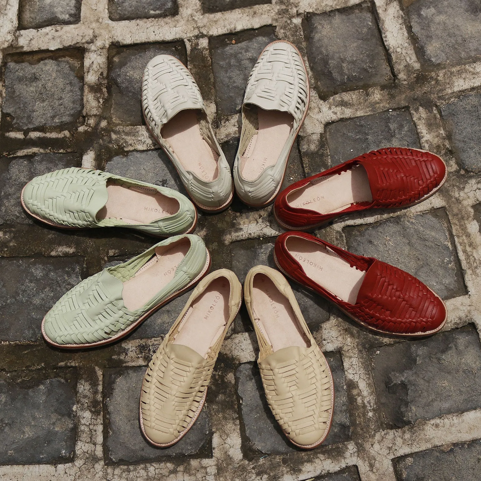 MK24138 - NEW Huarache Loafers Bone [Women's Leather Sandals]