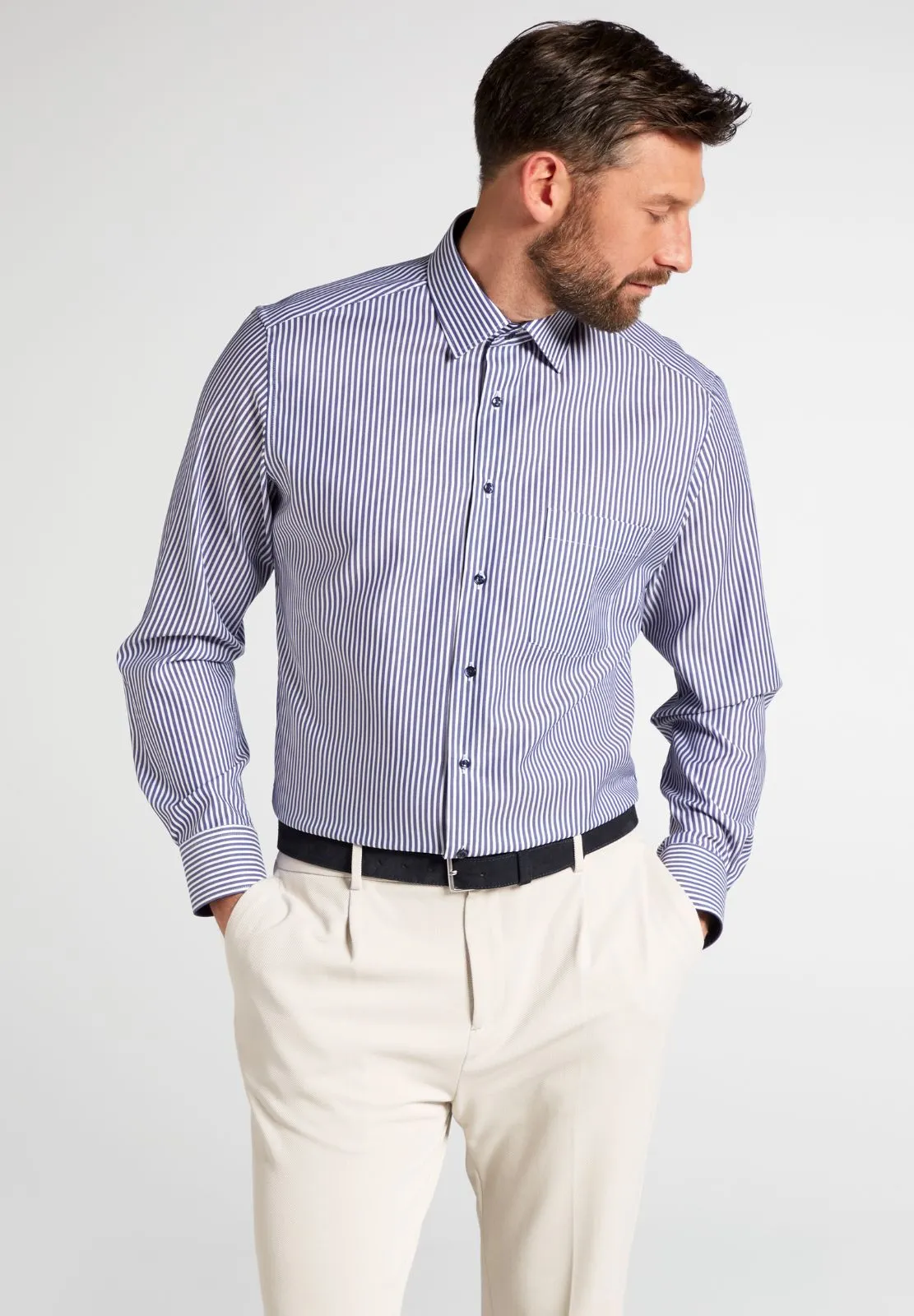 Modern fit roman stripe shirt