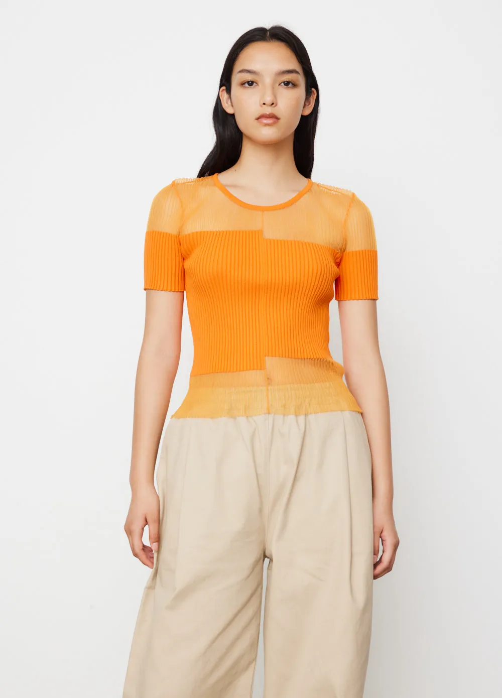 Patchwork Knit T-Shirt