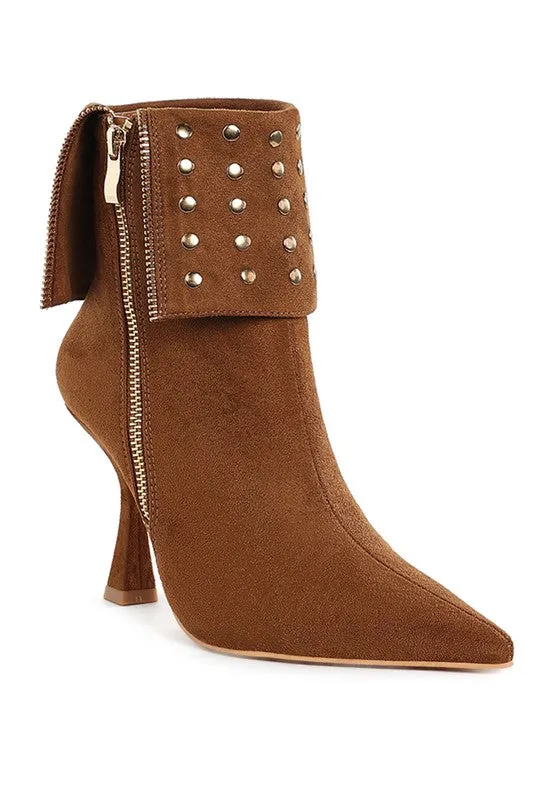 Piccini Stud Embellished Fold Over Boots