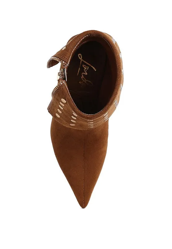 Piccini Stud Embellished Fold Over Boots
