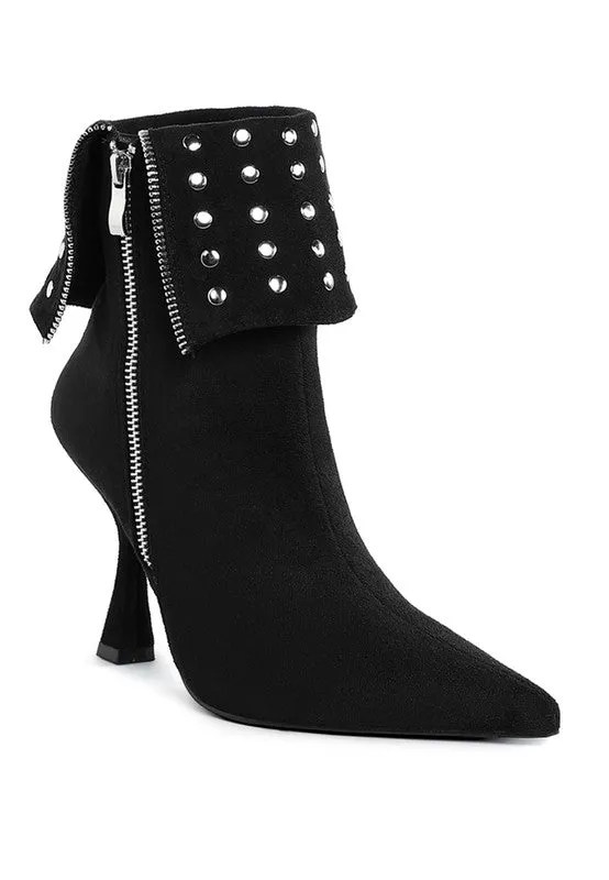 Piccini Stud Embellished Fold Over Boots