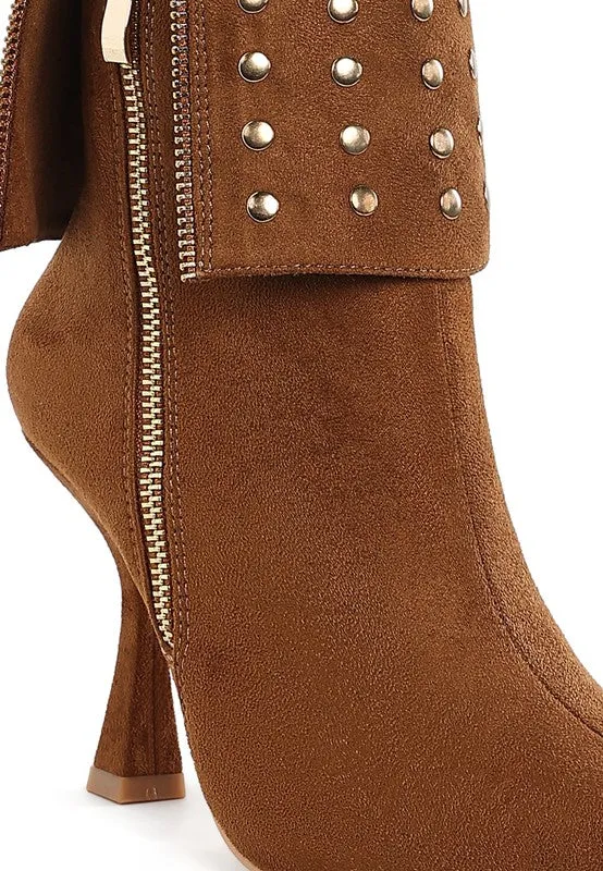 Piccini Stud Embellished Fold Over Boots