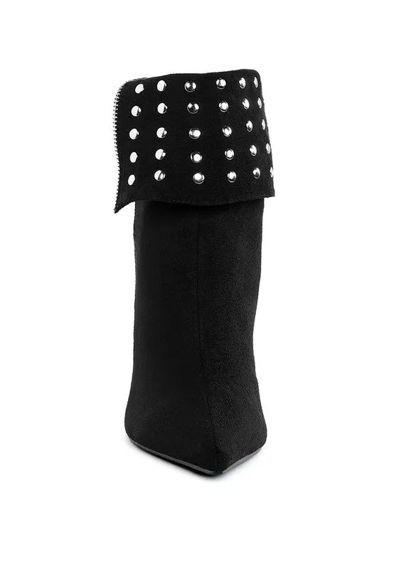 Piccini Stud Embellished Fold Over Boots