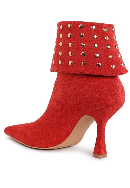 Piccini Stud Embellished Fold Over Boots