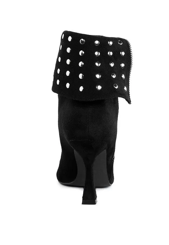 Piccini Stud Embellished Fold Over Boots