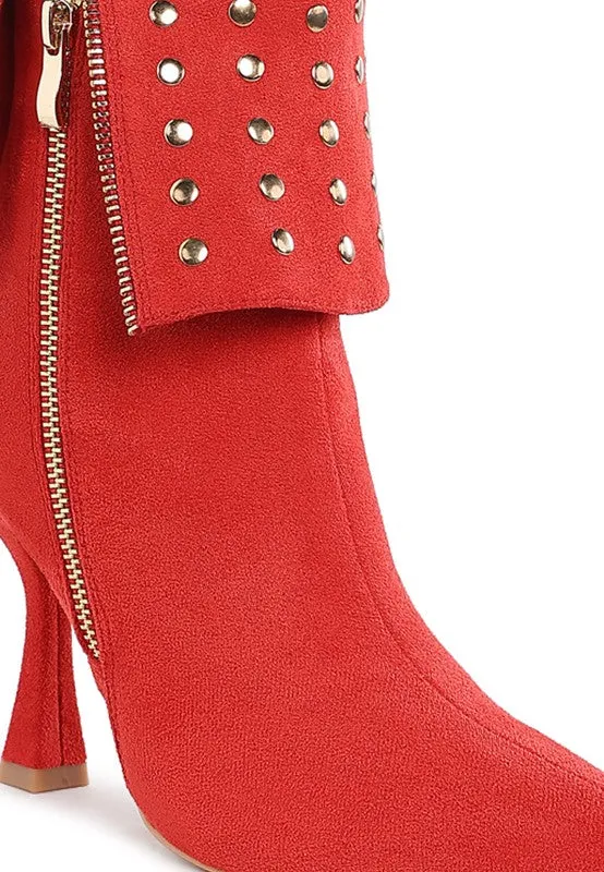 Piccini Stud Embellished Fold Over Boots