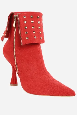Piccini Stud Embellished Fold Over Boots