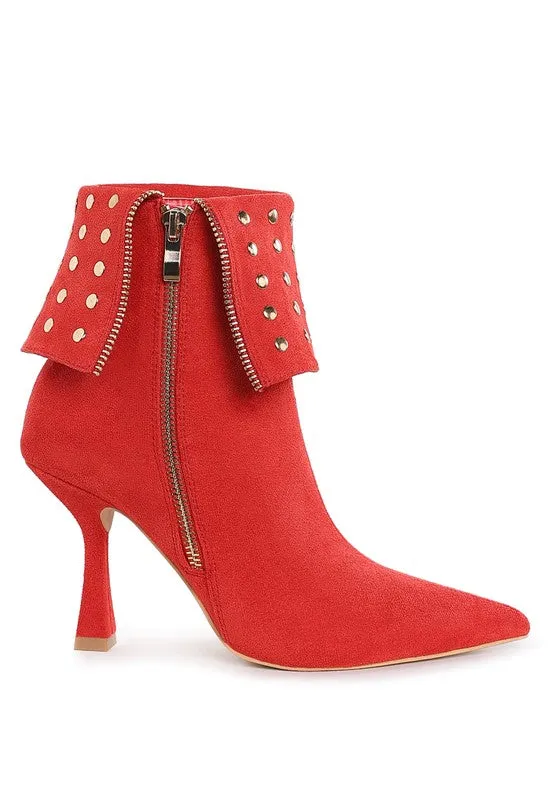 Piccini Stud Embellished Fold Over Boots