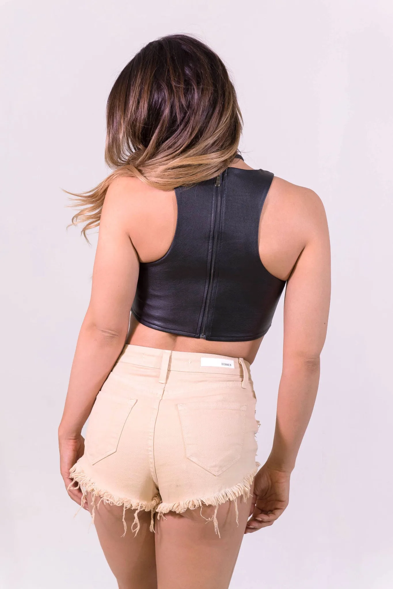 Rehab Leather Vixen Top