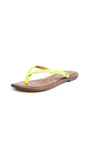 Sam Edelman Gracie Thong Slip On Slide Flat Sandals NEON YELLOW (11, NEON YELLOW)
