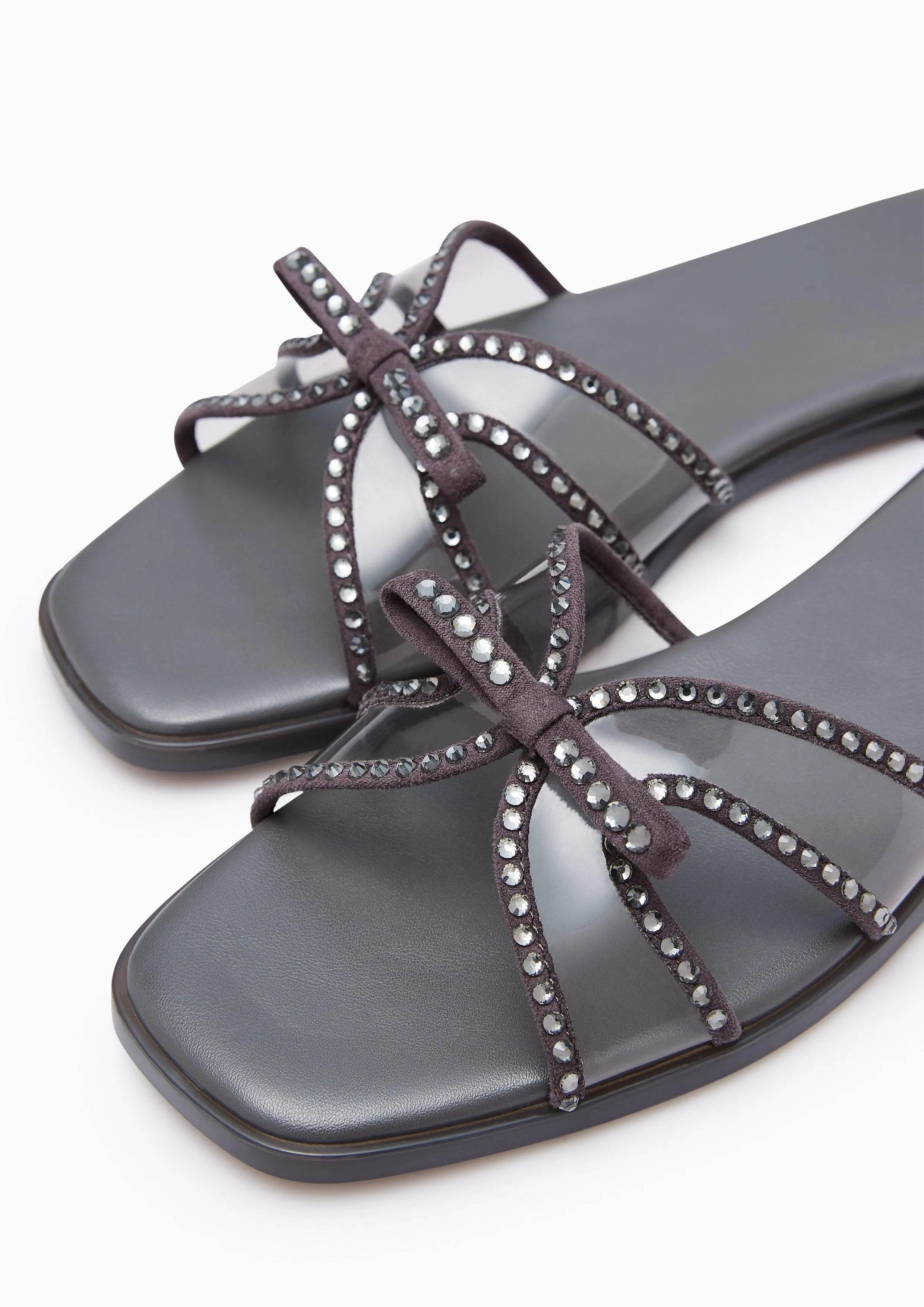 Spencer Flat Sandals Dark Grey