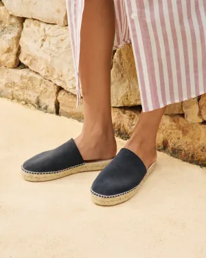 Suede Chunky Mules - K15MH - Hamptons Patriot Blue
