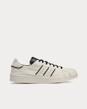 Superstar Leather Talc / Talc / Black Low Top Sneakers