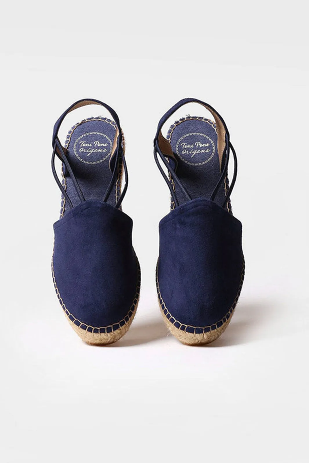 Toni Pons Tremp Espadrille Wedge Sandal Navy Suede